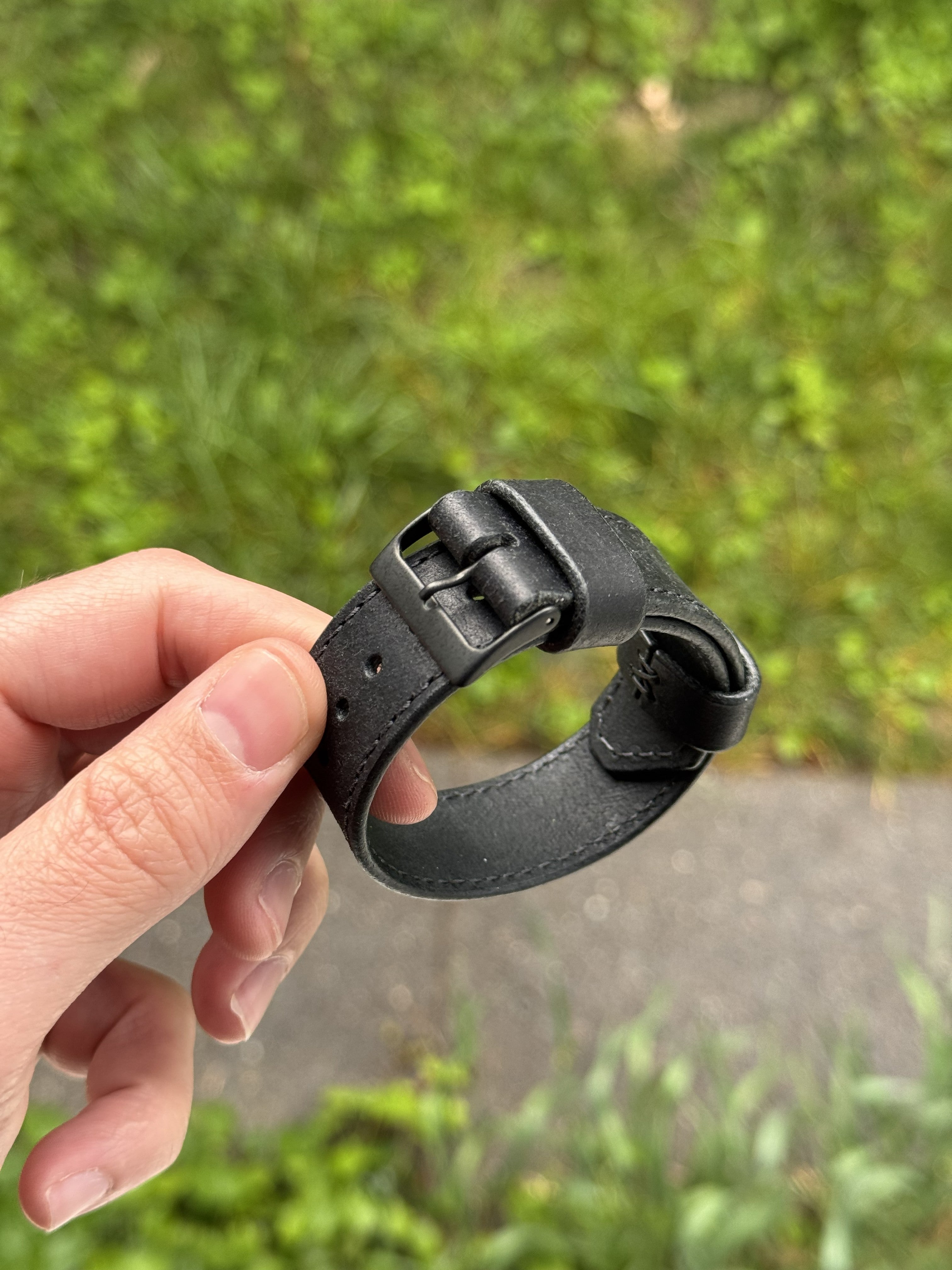 Cevanto black leather bracelet